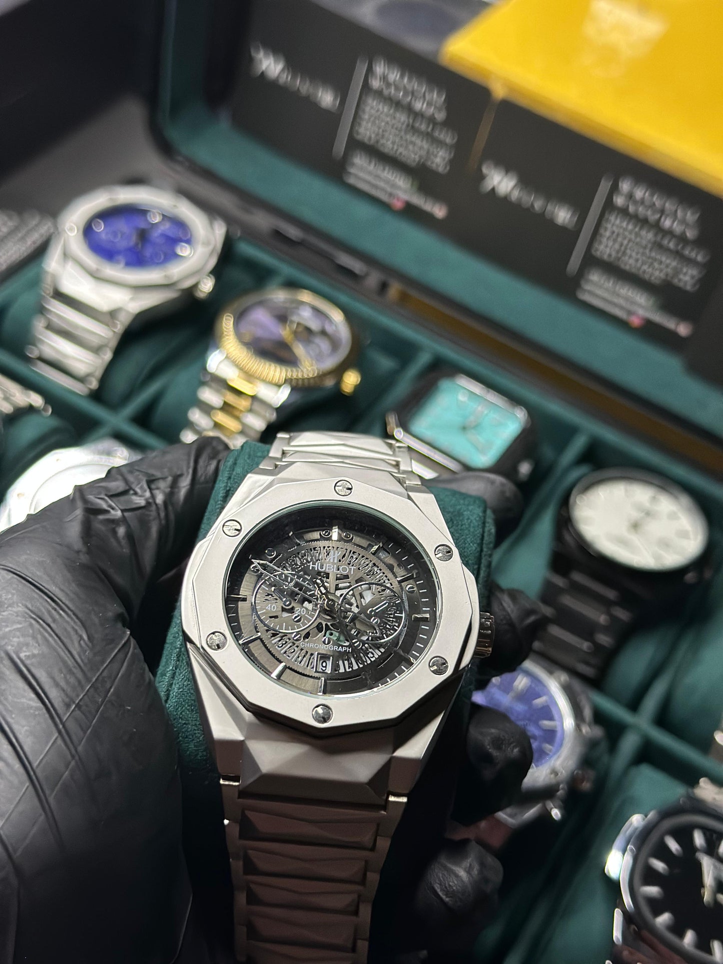 Hublot Cut Skeleton Black Dial