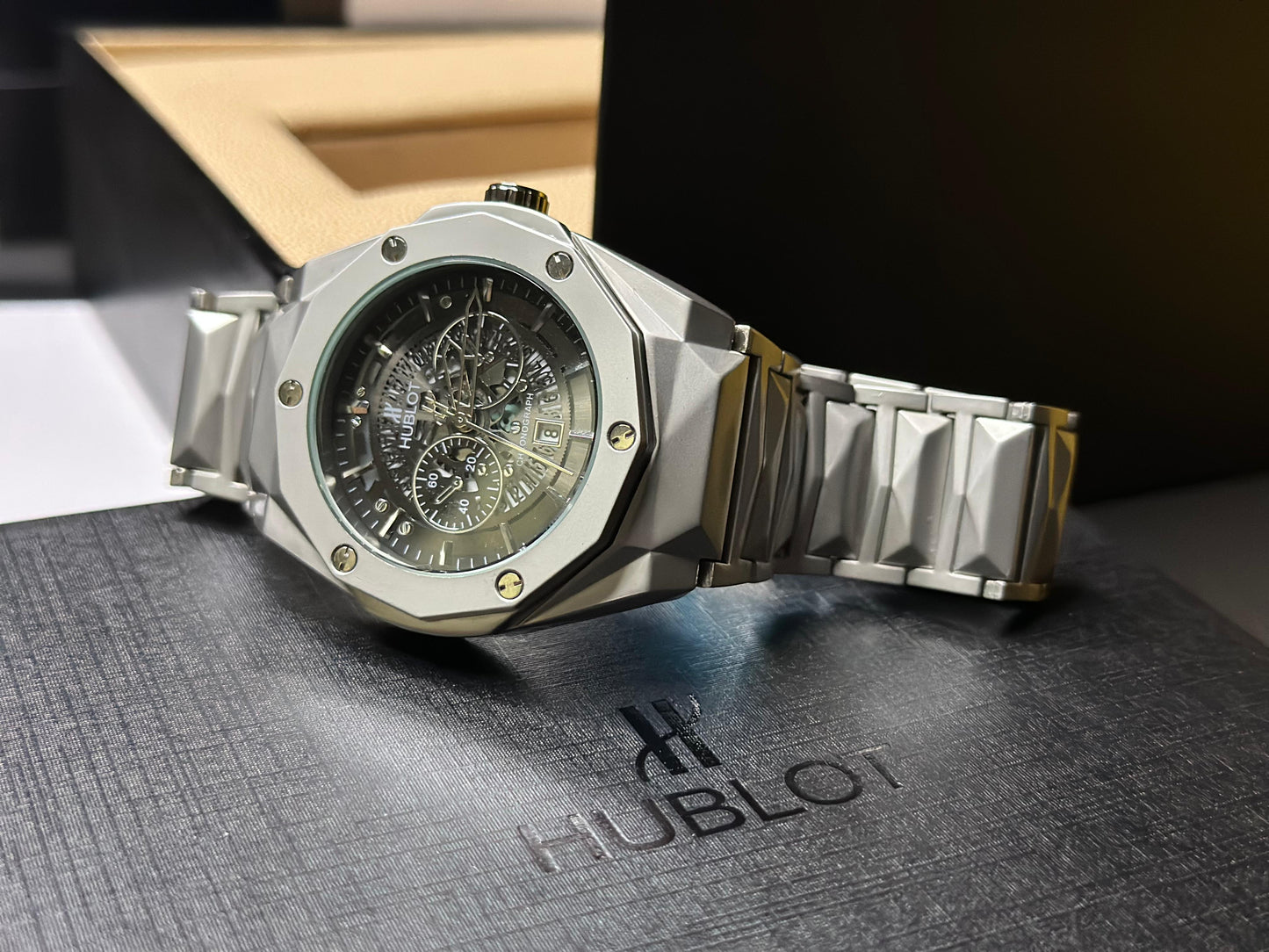 Hublot Cut Skeleton Black Dial